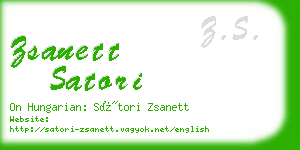 zsanett satori business card